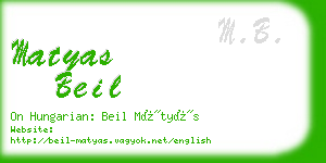 matyas beil business card